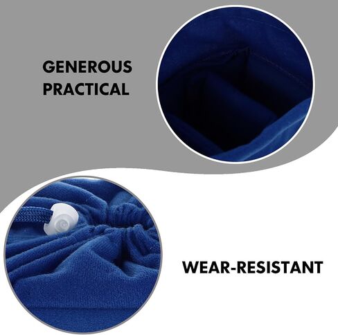 MERRYHAPY Camera Drawstring Bag Protective Lens Pouch with Velvet Blue in Kuwait