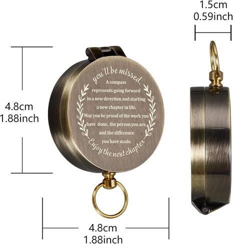 Compass Gift-Retirement Gifts for Men, Coworker Leaving Farewell Going Away New Beginnings Gifts for Coworker Friends Him Nurse Boss Teacher Employee, Compass Present Retirement Gift for Man in Kuwait