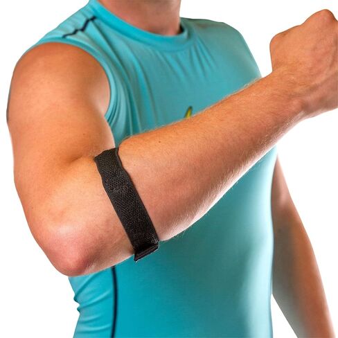 BraceAbility Epicondylitis Brace | Elbow Strap for Medial/Lateral Epicondyle Pain and Tendonitis Arm Compression Support Band for Men or Women (One Size Fits Most) in Kuwait