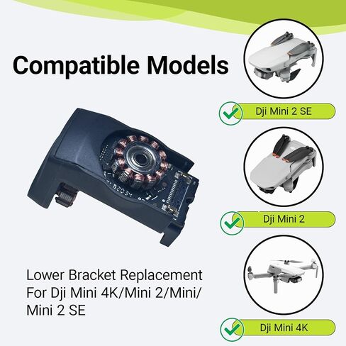 Gimbal Lower Bracket with Motor Replacement Compatible with DJI Mini 2/Mini SE/Mini 2 SE/Mini 4k,Mini 2 Gimbal Assembly Accessories,Gimbal Camera Mount Repair Kits in Kuwait