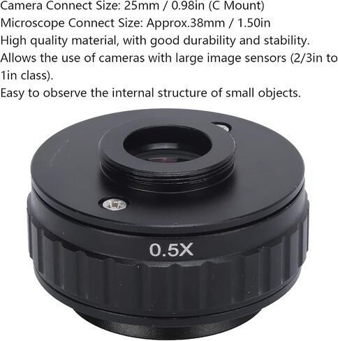 aqxreight 0 5X Adapter Lens 38mm C Mount Adapter Trinocular Stereo Microscope Tube for Digital Camera Focusing Newer T490 Made Allo Microscope AdapterC Mount Adapter38mm C in Kuwait