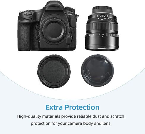 2 Pack Body Cap & Rear Lens Cap for Nikon F Mount Cameras in Kuwait