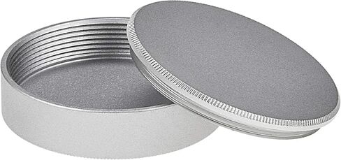 Fotodiox Camera Body & Rear Lens Cap Set Compatible with All M39/L39 Screw Mount Cameras & Lenses - Silver in Kuwait