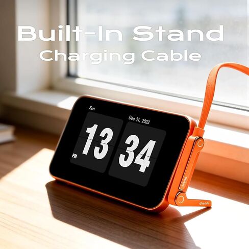 240W USB C to USB C Cable with Foldable Phone Stand, 4.9FT Braided Fast Charging Cord, 90 Degree Type C Charger Cable with Built-in Invisible Holder for Gaming, Office in Kuwait