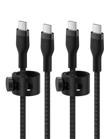 Belkin USB C to USB C Braided Cable 2 Pack, 6.6ft Fast iPhone Charger Cord in Kuwait