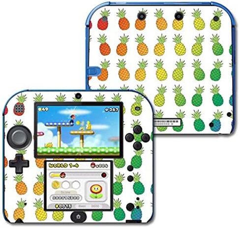 MightySkins Skin Compatible with Nintendo 2DS - Rainbow Pineapples | Protective, Durable, and Unique Vinyl Decal wrap Cover | Easy to Apply, Remove, and Change Styles | Made in The USA in Kuwait