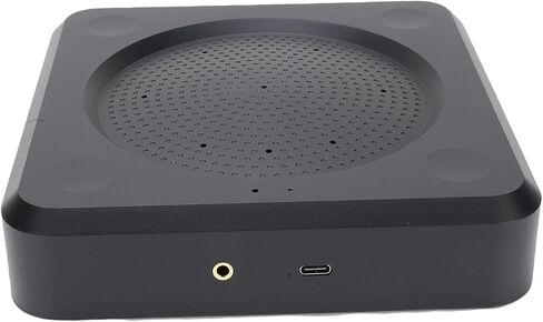 Dpofirs Conference Microphone 360 Omnidirectional, 10m Pickup 3.5mm Meeting Microphone with Noise Reduction, Tabletop Mic for Video Conference Online Teaching Recording in Kuwait