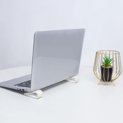 Housoutil 2pcs White Adjustable Laptop Stand with Cooling, Notebook Support in Kuwait