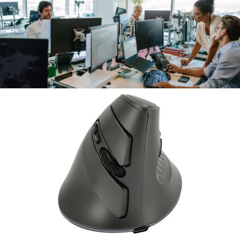 Septpenta Wireless Vertical Mouse, Ergonomic Mouse, 800/1200/1600 3 Adjustable DPI, Thumb Buttons and RGB Lights, Optical Tracking Technology, Plug and Play for Laptops, Pcs, Tablets in Kuwait