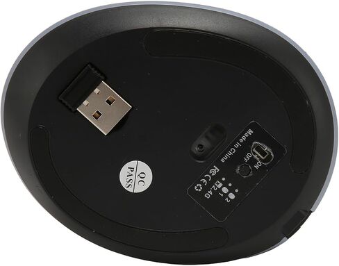 Septpenta Wireless Vertical Mouse, Ergonomic Mouse, 800/1200/1600 3 Adjustable DPI, Thumb Buttons and RGB Lights, Optical Tracking Technology, Plug and Play for Laptops, Pcs, Tablets in Kuwait