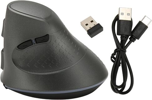 Septpenta Wireless Vertical Mouse, Ergonomic Mouse, 800/1200/1600 3 Adjustable DPI, Thumb Buttons and RGB Lights, Optical Tracking Technology, Plug and Play for Laptops, Pcs, Tablets in Kuwait