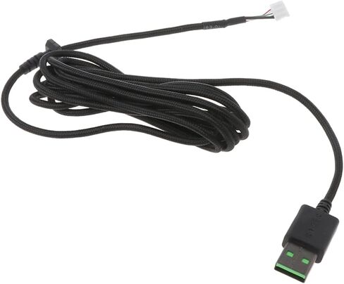 Durable Nylon Braided Line USB Mouse Cable Replacement Wire Compatible with Ra-zer DeathAdder Elite Wired Gaming Mouse in Kuwait