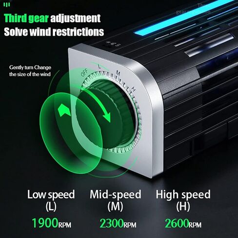 Laptop Cooler Gaming Notebook Cooling Pad Stand RGB LED Adjustable Silent 2600RPM Cable Tablet Desk Fan in Kuwait