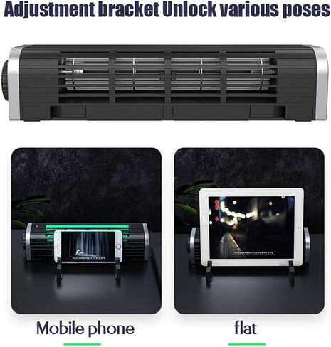 Laptop Cooler Gaming Notebook Cooling Pad Stand RGB LED Adjustable Silent 2600RPM Cable Tablet Desk Fan in Kuwait