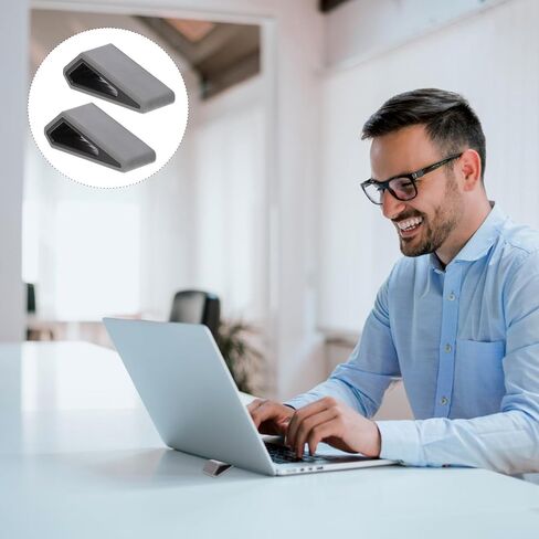 2pcs Adjustable Laptop Stand for Black Plastic Silicone Computer in Kuwait