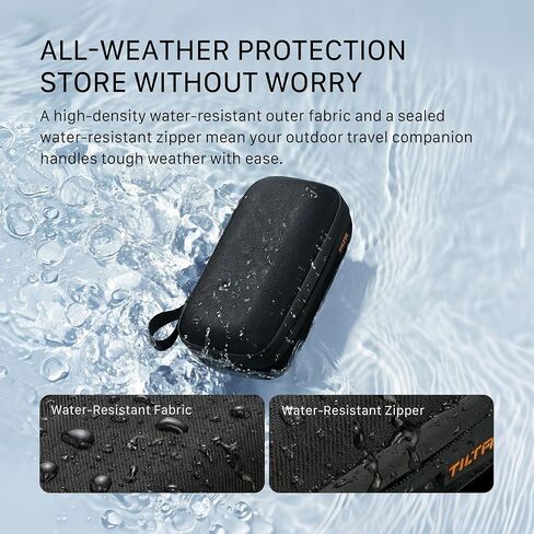 Tilta Universal Carrying Case for Osmo Pocket 3/4 & Action Cameras | Water-Resistant | Large Capacity Multi-Layered Case with Customizable Velcro Dividers | Compact Shell for Outdoor Shooting -Black in Kuwait