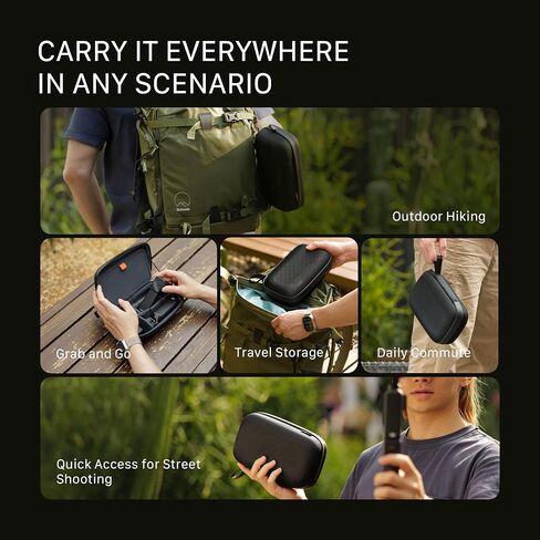 Tilta Universal Carrying Case for Osmo Pocket 3/4 & Action Cameras | Water-Resistant | Large Capacity Multi-Layered Case with Customizable Velcro Dividers | Compact Shell for Outdoor Shooting -Black in Kuwait