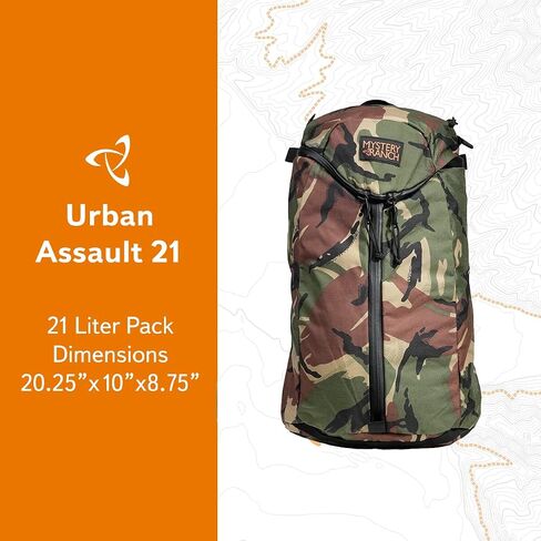 Mystery Ranch Urban Assault 21 Backpack - Inspired by Military Rucksacks, DPM Camo, 21L in Kuwait