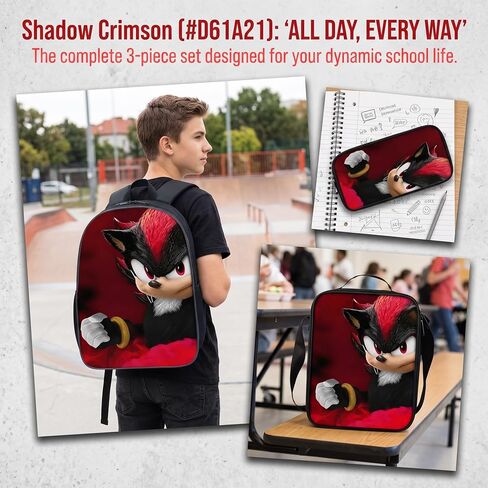 3 in 1 Large Cute Backpack Bundle, Stylish Trendy Anime Printed Backpack with Crossbody Mini Bag & Zipper Pouch, Large Capacity Casual Daypack for Youngsters Daily Travel in Kuwait