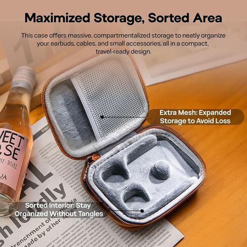 Linsoul Punch Audio Martilo in Ear Monitor, 1 Planar + 2BA + 2DD Hybrid Driver Basshead IEM Earphones + ZiiGaat PELLEPOD Leather Earbud Case in Kuwait