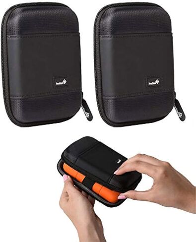 Ivation 2 Pack Compact Portable Pocket-Sized Hard Drive Case Compatible with WD My Passport, Elements, Gaming, Seagate, Toshiba Canvio, Lacie and More in Kuwait