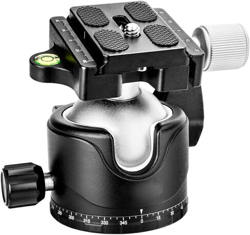 Luocute Low Profile Ball Head, 46mm Metal Panoramic Tripod Head with 1/4 Inch Plate, 3 Separate Locking Knobs for DSLR Camera Tripod Monopod, Load 12kg in Kuwait