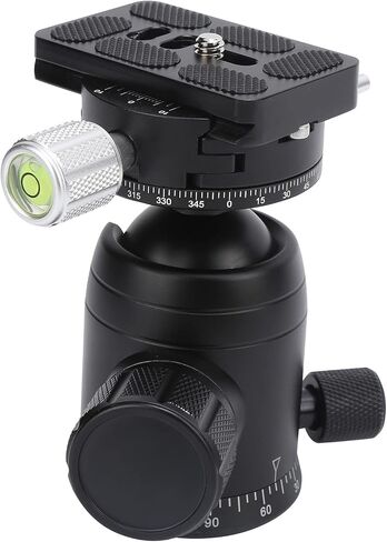 720° Panoramic SLR Camera Ball Head, Wireless Video Ball Head, Aluminum Alloy 36mm Ball Head with Level Vial and Quick Release Plate for DSLR Mirrorless Cameras in Kuwait
