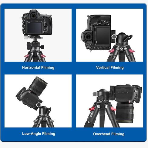 Luocute Low Profile Tripod Ball Head, 35mm Metal Panoramic Ball Head with 1/4 Inch Plate and 3/8 Inch Adapter, for DSLR Camera Tripod Monopod Load 8kg in Kuwait