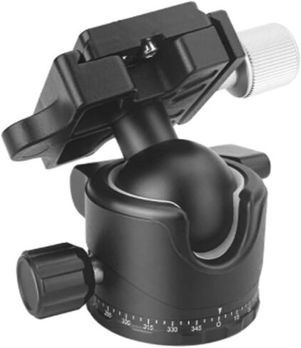 Luocute Low Profile Tripod Ball Head, 35mm Metal Panoramic Ball Head with 1/4 Inch Plate and 3/8 Inch Adapter, for DSLR Camera Tripod Monopod Load 8kg in Kuwait
