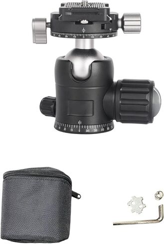 Luocute Adjustable Damping Ball Head, 360 Degree Rotating Panoramic Tripod Head with Plate for DSLR Camera Camcorder Monopod, Load 8kg (30mm) in Kuwait
