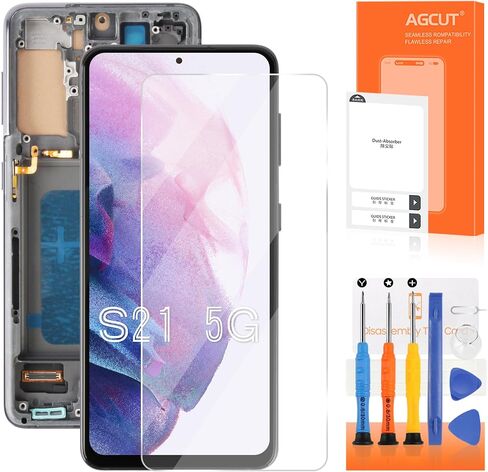 INCELL for Samsung Galaxy S21 4G / 5G Screen Replacement for Samsun S21 5G LCD Display G990 SM-G991 SM-G991B SM-G991U SM-G991W LCD Digitizer Screen Touch Black with Frame(No Fingerprint Function) in Kuwait