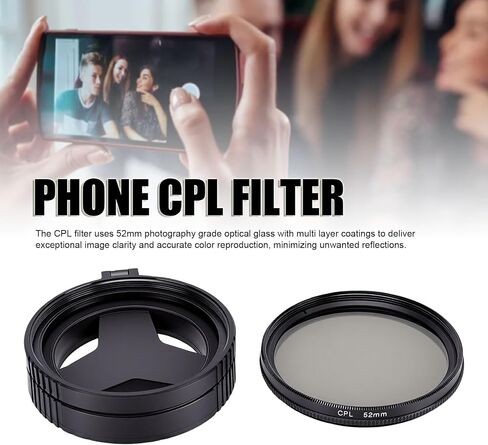 Cuifati Phone CPL Filter, Magnetic 52mm Camera Lens Filter Anti with in Kuwait
