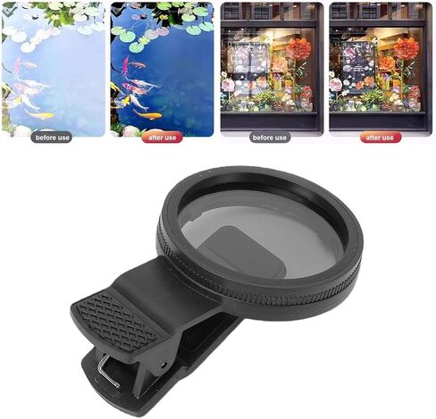 Phone Polarizing Filter for Outdoor Photography, 52mm Reduce Reflections Improve Color 360 Adjustable Photography CPL Filter in Kuwait