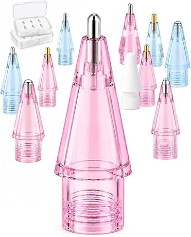 NXVX Replacement Tips for Apple Pencil, 12 Different Tips, Pink & Sky Blue in Kuwait