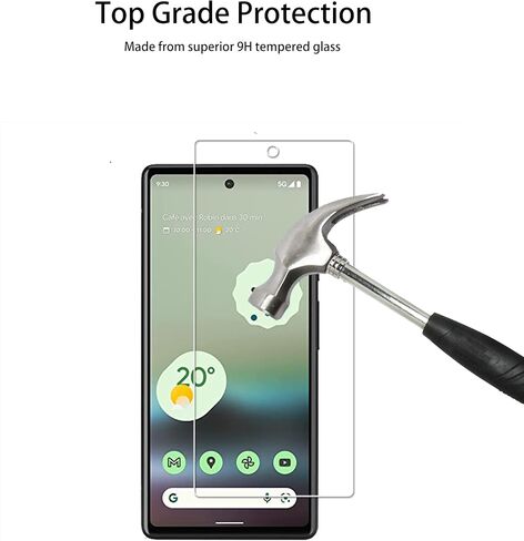 Easy Alignment Frame Designed For Google Pixel 6a 5G Tempered Glass Screen Protector 2-Pack Camera Lens Protector Film 2-Pack in Kuwait