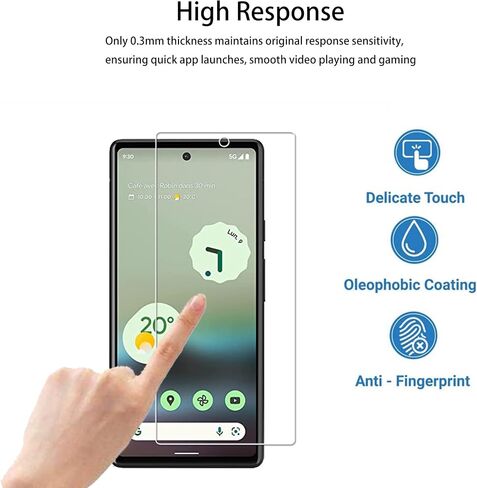 Easy Alignment Frame Designed For Google Pixel 6a 5G Tempered Glass Screen Protector 2-Pack Camera Lens Protector Film 2-Pack in Kuwait