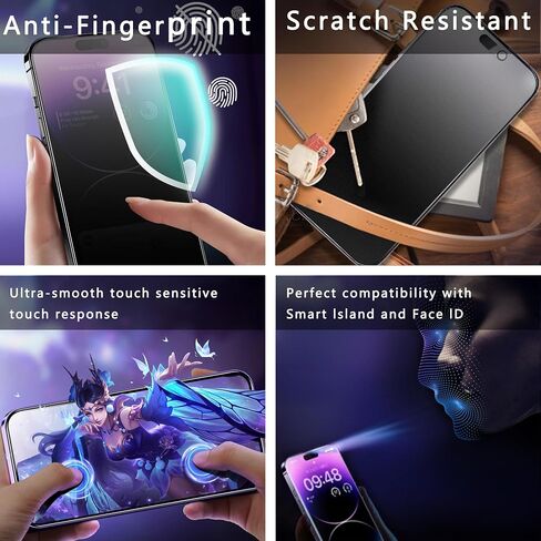 [2-Pack Matte Privacy Anti-Spy Screen Protector for iPhone Air (6.5-Inch),Anti-Glare,9H Tempered Glass,Full Coverage,Anti-Fingerprint,Auto Dust Removal,Bubble-Free in Kuwait