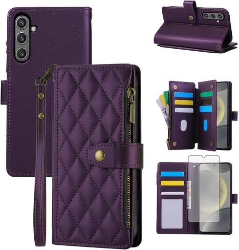 Wallet Case for Samsung Galaxy S24 Plus/S25 Plus,Card Holder,Green in Kuwait