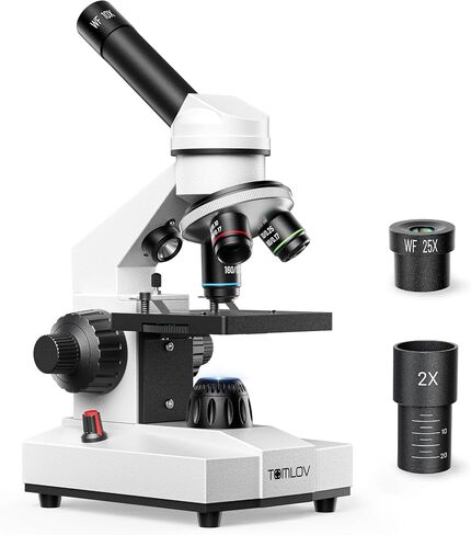 TOMLOV Compound Microscope with Coarse & Fine Focus for Students, 40X-2000X in Kuwait