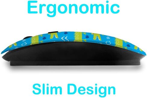 2.4GHz USB Wireless Mouse, Alligator Crocodile Pattern, Ergonomic Slim Computer Mice for Kids in Kuwait