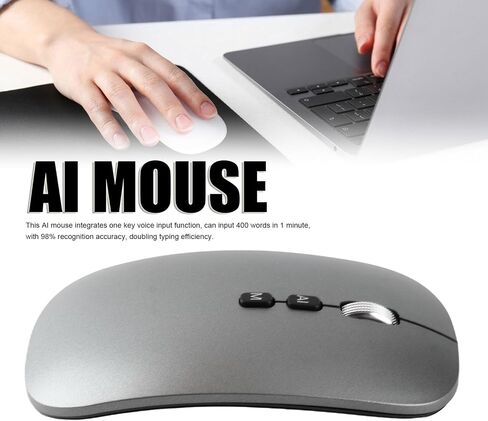 ciciglow AI Powered Voice Mouse, 2.4G Wireless Bluetooth AI Mouse with Voice Typing, Translation, Search for Office Remote Work in Kuwait