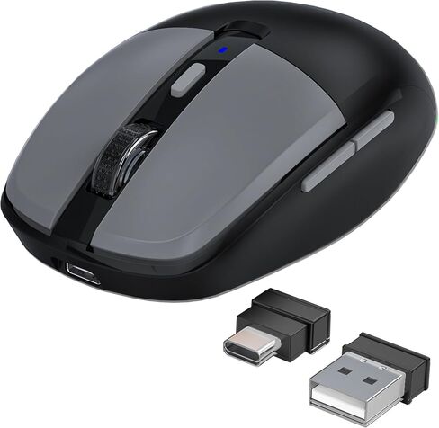 Wireless Bluetooth Mouse,Tri Mode(Bluetooth & USB-C & USB-A) Type-C Cordless Mice with LED,6 Buttons,Rechargeable,Ergonomic Silent Clicks,3200D-PI for PC/Laptop/Tablet/Computer/Mac Multi-Device in Kuwait