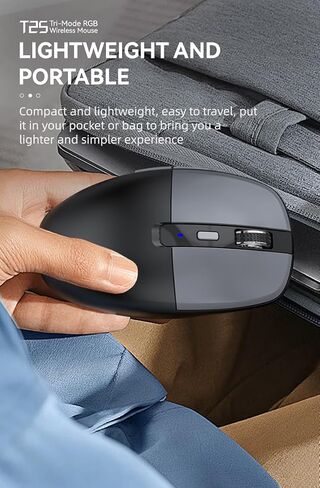 Wireless Bluetooth Mouse,Tri Mode(Bluetooth & USB-C & USB-A) Type-C Cordless Mice with LED,6 Buttons,Rechargeable,Ergonomic Silent Clicks,3200D-PI for PC/Laptop/Tablet/Computer/Mac Multi-Device in Kuwait
