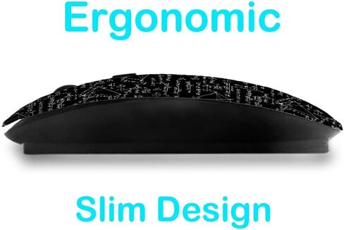 2.4GHz USB Wireless Mouse, Maths Pattern, Ergonomic Slim Computer Mice for Kids in Kuwait