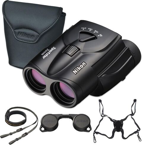 Nikon 8-24x25 Sportstar Zoom Compact Binoculars Black Bundle in Kuwait
