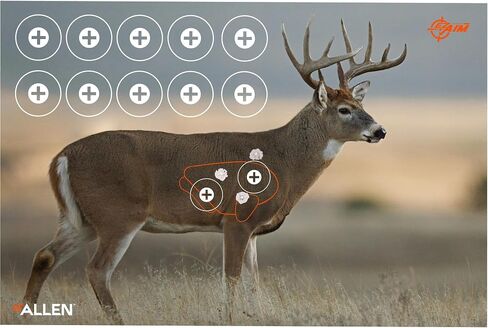 Allen Company EZ Aim Paper Shooting Targets, 4-Color 23" x 35" Whitetail Targets, 2-Pack in Kuwait