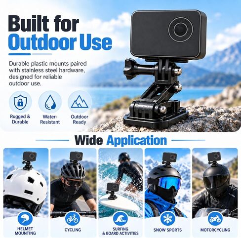 Action Camera Mounts and Accessories Kit, J-Hook Buckle Mounts in Kuwait