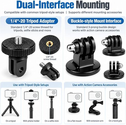 Action Camera Mounts and Accessories Kit, J-Hook Buckle Mounts in Kuwait