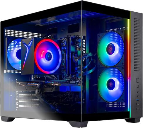 Skytech Gaming Chronos Mini Gaming PC, AMD Ryzen 5 5500 3.6GHz, NVIDIA RTX 5060 Ti 8GB VRAM, 1TB NVMe SSD, 16GB DDR4 RAM 3200, 650W Gold PSU, Wi-Fi 5, Windows 11, Desktop in Kuwait