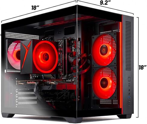 Skytech Gaming Chronos Mini Gaming PC, AMD Ryzen 5 5500 3.6GHz, NVIDIA RTX 5060 Ti 8GB VRAM, 1TB NVMe SSD, 16GB DDR4 RAM 3200, 650W Gold PSU, Wi-Fi 5, Windows 11, Desktop in Kuwait